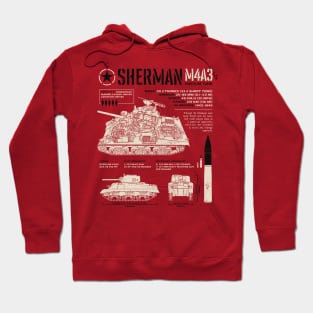 Sherman tank blueprint Hoodie